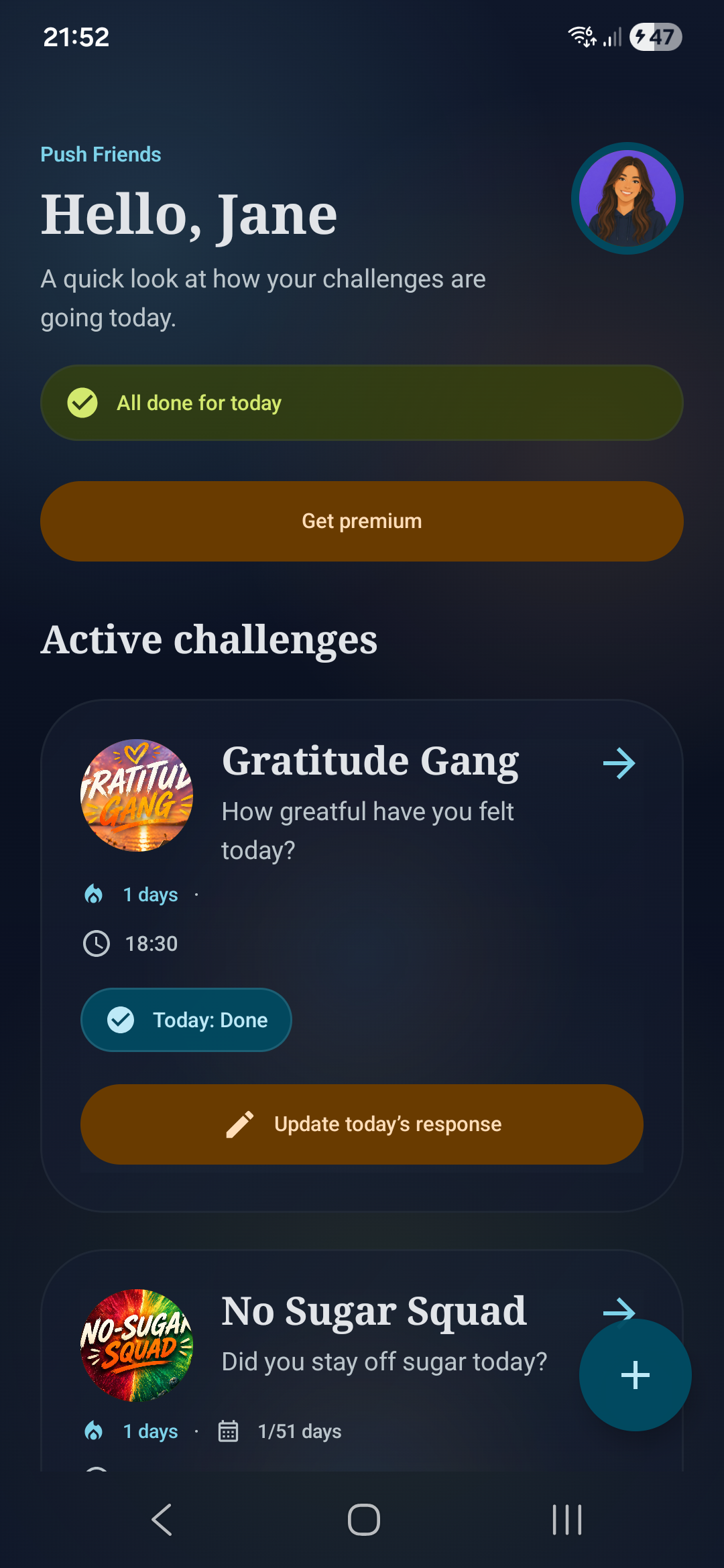 Push Friends home screen